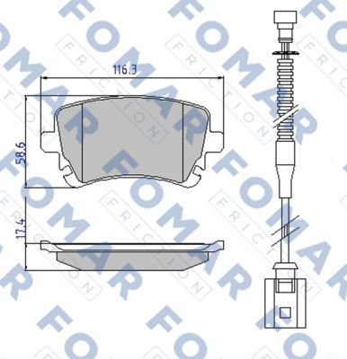 FO913981 FOMAR Friction Комплект тормозных колодок, дисковый тормоз