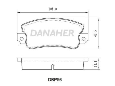 DBP56 DANAHER Комплект тормозных колодок, дисковый тормоз