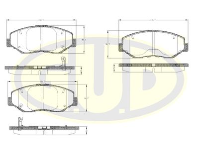 GBP880178 G.U.D. Комплект тормозных колодок, дисковый тормоз