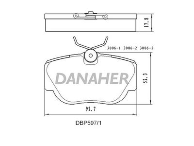DBP5971 DANAHER Комплект тормозных колодок, дисковый тормоз