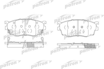 PBP1557 PATRON Комплект тормозных колодок, дисковый тормоз