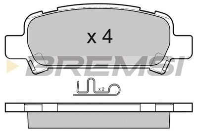 BP3056 BREMSI Комплект тормозных колодок, дисковый тормоз