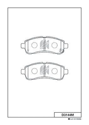 D3144M MK Kashiyama Комплект тормозных колодок, дисковый тормоз