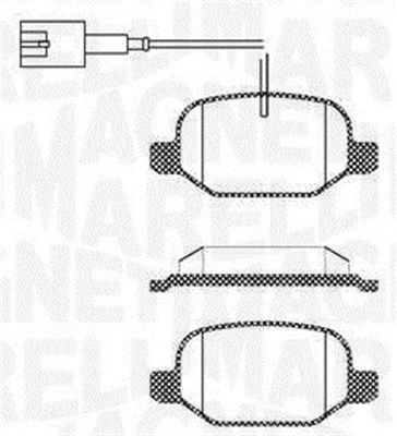 363916060687 MAGNETI MARELLI Комплект тормозных колодок, дисковый тормоз