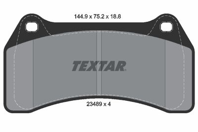 2348901 TEXTAR Комплект тормозных колодок, дисковый тормоз