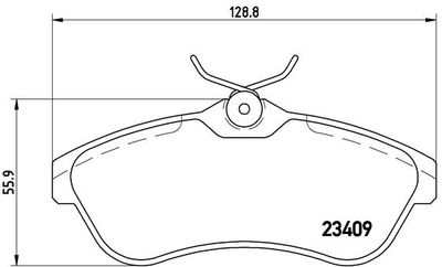 P61075 BREMBO Комплект тормозных колодок, дисковый тормоз