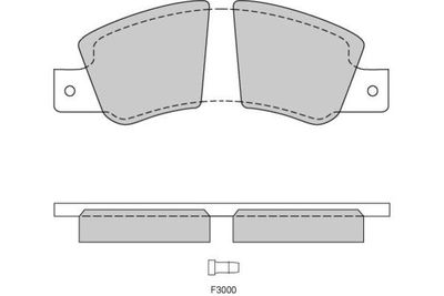 120181 E.T.F. Комплект тормозных колодок, дисковый тормоз