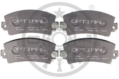 BP81101 OPTIMAL Комплект тормозных колодок, дисковый тормоз