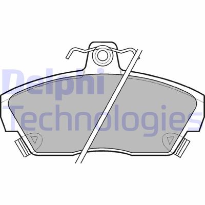 LP618 DELPHI Комплект тормозных колодок, дисковый тормоз