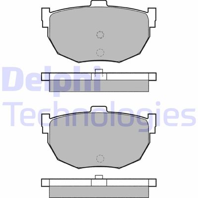 LP1072 DELPHI Комплект тормозных колодок, дисковый тормоз