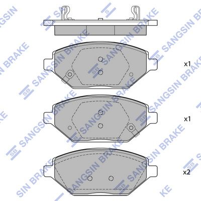 SP4278 Hi-Q Комплект тормозных колодок, дисковый тормоз