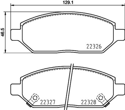 8DB355025451 HELLA PAGID Комплект тормозных колодок, дисковый тормоз