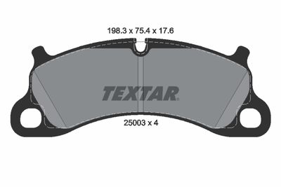 2500301 TEXTAR Комплект тормозных колодок, дисковый тормоз