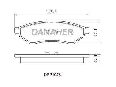 DBP1946 DANAHER Комплект тормозных колодок, дисковый тормоз