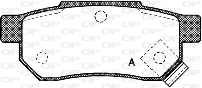 BPA023302 OPEN PARTS Комплект тормозных колодок, дисковый тормоз