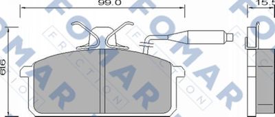 FO654781 FOMAR Friction Комплект тормозных колодок, дисковый тормоз