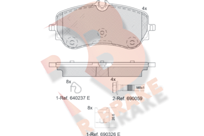 RB2301 R BRAKE Комплект тормозных колодок, дисковый тормоз