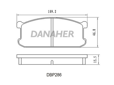 DBP286 DANAHER Комплект тормозных колодок, дисковый тормоз