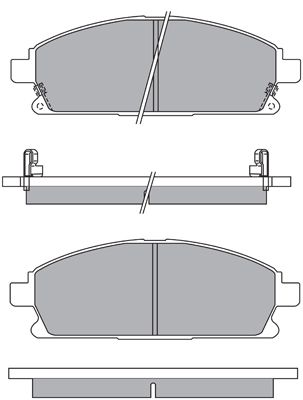 ASN2203 AISIN Комплект тормозных колодок, дисковый тормоз