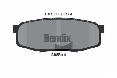 BPD2181 BENDIX Braking Комплект тормозных колодок, дисковый тормоз