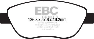 DPX2212 EBC Brakes Комплект тормозных колодок, дисковый тормоз