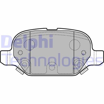 LP2761 DELPHI Комплект тормозных колодок, дисковый тормоз