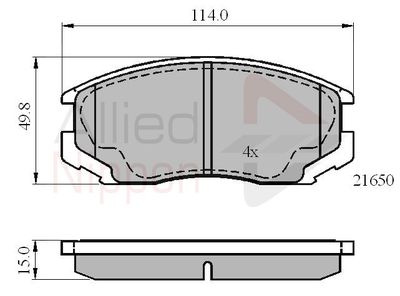 ADB0415 COMLINE Комплект тормозных колодок, дисковый тормоз