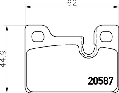 2058702 TEXTAR Комплект тормозных колодок, дисковый тормоз