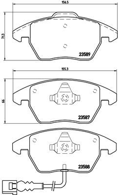 P85075 BREMBO Комплект тормозных колодок, дисковый тормоз