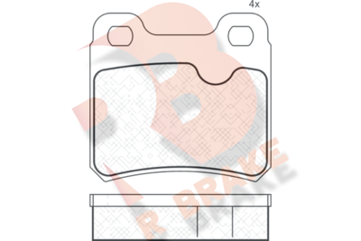 RB0807 R BRAKE Комплект тормозных колодок, дисковый тормоз