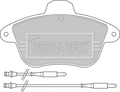 BBP1159 BORG & BECK Комплект тормозных колодок, дисковый тормоз