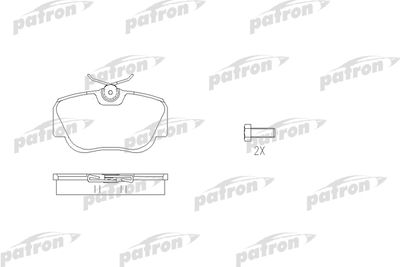 PBP669 PATRON Комплект тормозных колодок, дисковый тормоз