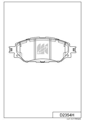 D2354H MK Kashiyama Комплект тормозных колодок, дисковый тормоз