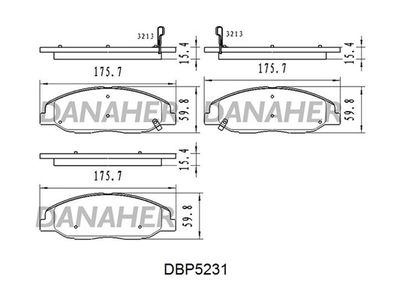 DBP5231 DANAHER Комплект тормозных колодок, дисковый тормоз