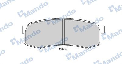 MBF015845 MANDO Комплект тормозных колодок, дисковый тормоз