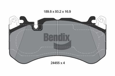 BPD2423 BENDIX Braking Комплект тормозных колодок, дисковый тормоз