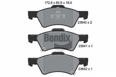 BPD2021 BENDIX Braking Комплект тормозных колодок, дисковый тормоз