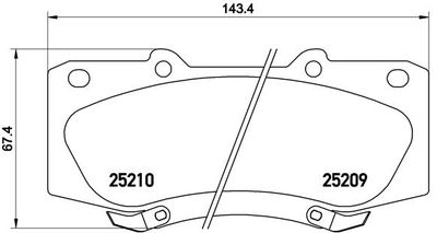 P83140 BREMBO Комплект тормозных колодок, дисковый тормоз