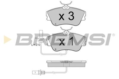 BP2994 BREMSI Комплект тормозных колодок, дисковый тормоз