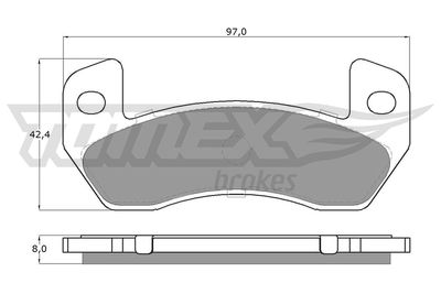 TX1883 TOMEX Brakes Комплект тормозных колодок, дисковый тормоз