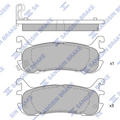 SP1521 Hi-Q Комплект тормозных колодок, дисковый тормоз