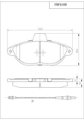 FBP4109 FI.BA Комплект тормозных колодок, дисковый тормоз