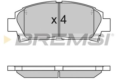 BP2752 BREMSI Комплект тормозных колодок, дисковый тормоз