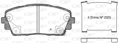 BPA148102 OPEN PARTS Комплект тормозных колодок, дисковый тормоз