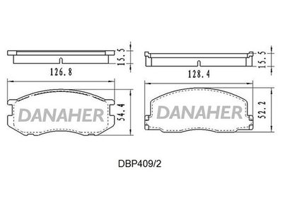 DBP4092 DANAHER Комплект тормозных колодок, дисковый тормоз