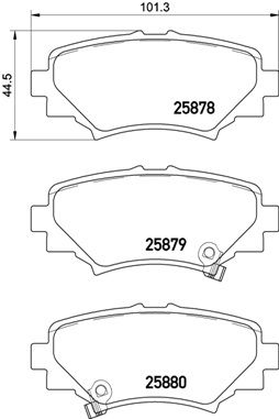 P49049 BREMBO Комплект тормозных колодок, дисковый тормоз