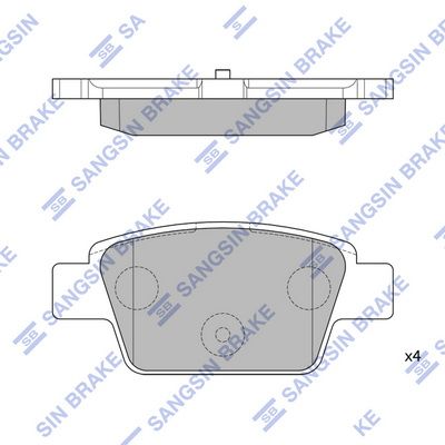 SP1893 Hi-Q Комплект тормозных колодок, дисковый тормоз