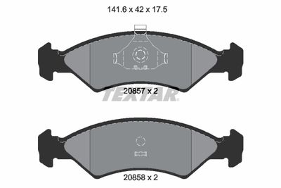 2085702 TEXTAR Комплект тормозных колодок, дисковый тормоз