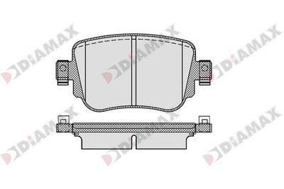 N09857 DIAMAX Комплект тормозных колодок, дисковый тормоз