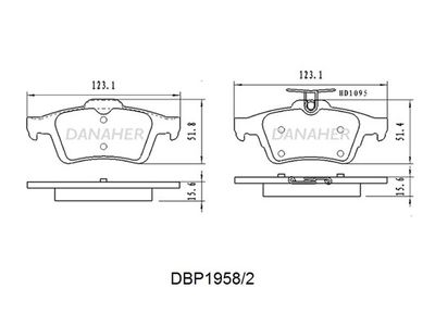 DBP19582 DANAHER Комплект тормозных колодок, дисковый тормоз